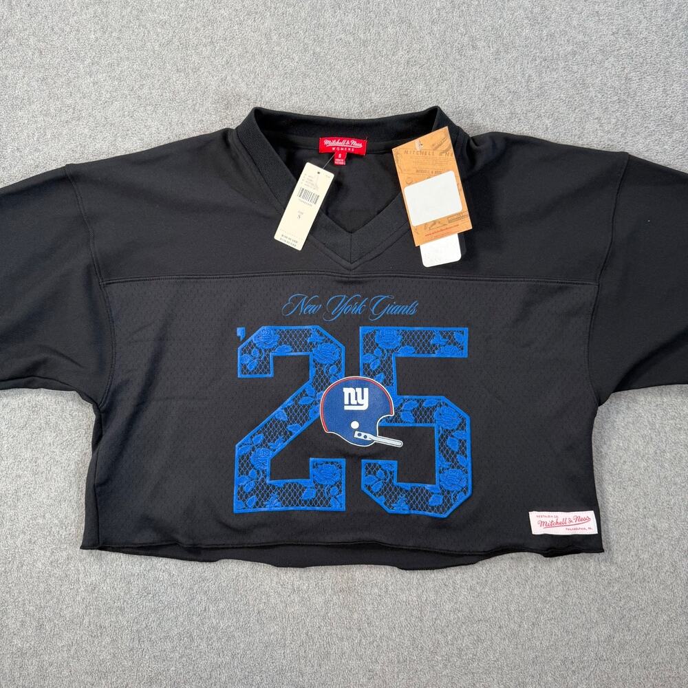 Mitchell & Ness NFL Cropped Jersey New York Giants Anthropologie Women's Small